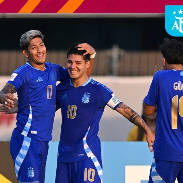 El pibe de Racing con un doblete en la Selección en el Mundial