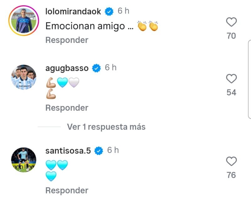 Gonzalo Costas en Racing mensaje