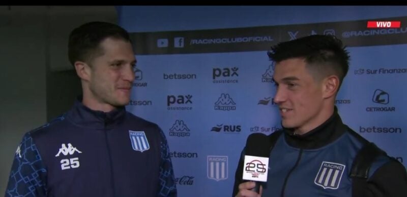 Cambeses en Racing Defensa asistencia