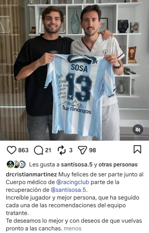 Sosa en Racing River 