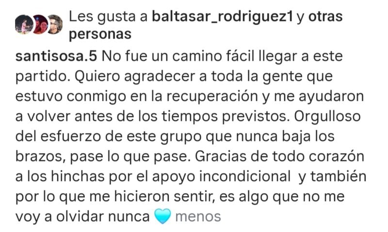 Sosa en Racing River