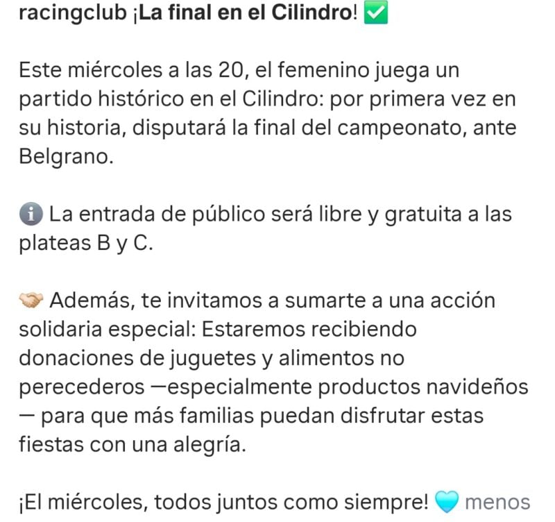 Racing femenino Boca