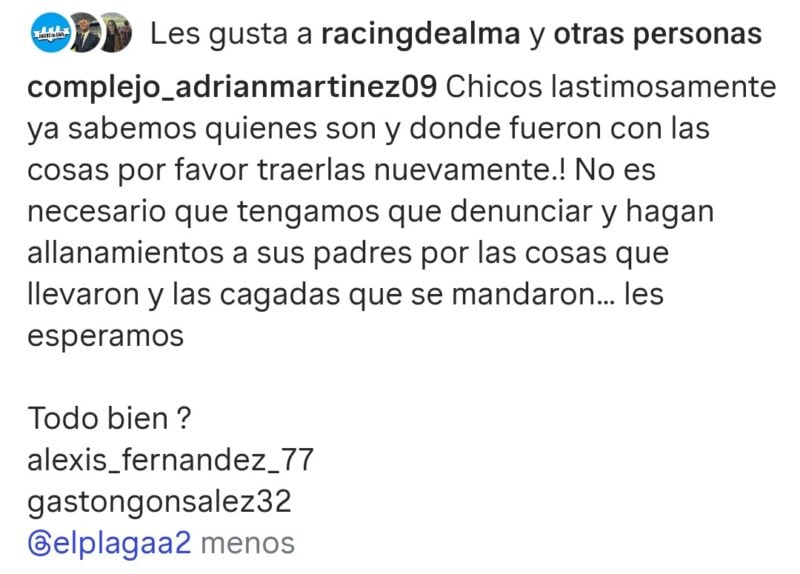 Maravilla Martínez robo Racing