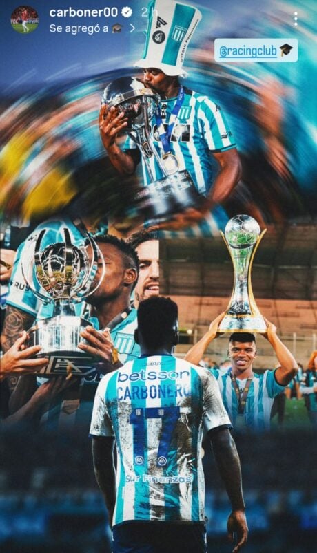 Carbonero despedida Racing