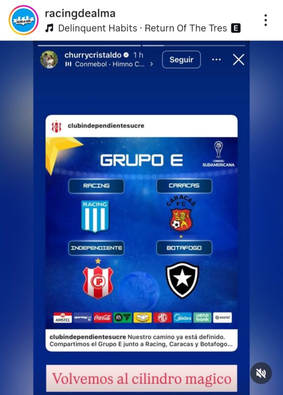 Churry Cristaldo Racing Sudamericana