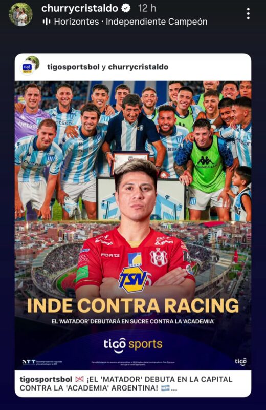 Churry Cristaldo Racing Sudamericana 